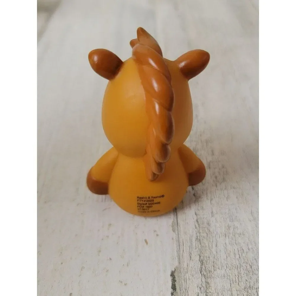 Rubber brown pony finger puppet bath‎ toy figure